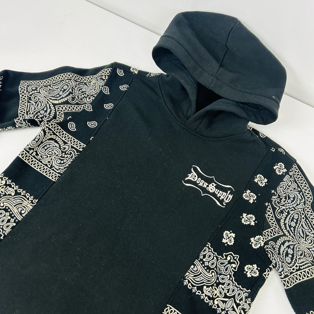 Dogg Supply by Snoop Dogg Hoodie Youth L-XL 14-16  Black Paisley Streetwear